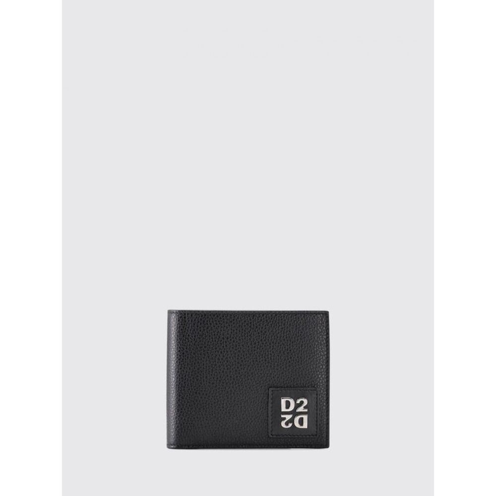 Dsquared2 Men Dsquared2 Leather Bifold Wallet With Contrasting Logo Print